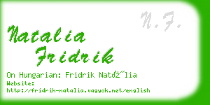 natalia fridrik business card